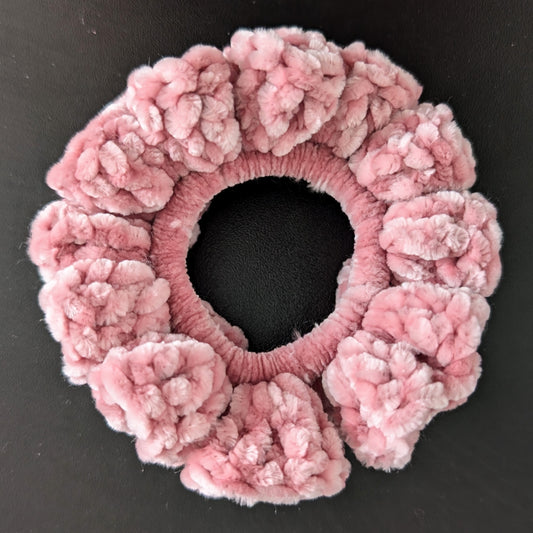 Pink Velvet Scrunchie